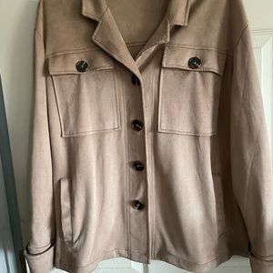 Vegan suede fabric, ultra soft short jacket